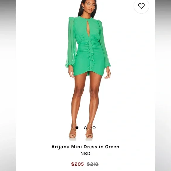 NBD Dresses Revolve Nbd Arijana Mini Designer Dress In Green
